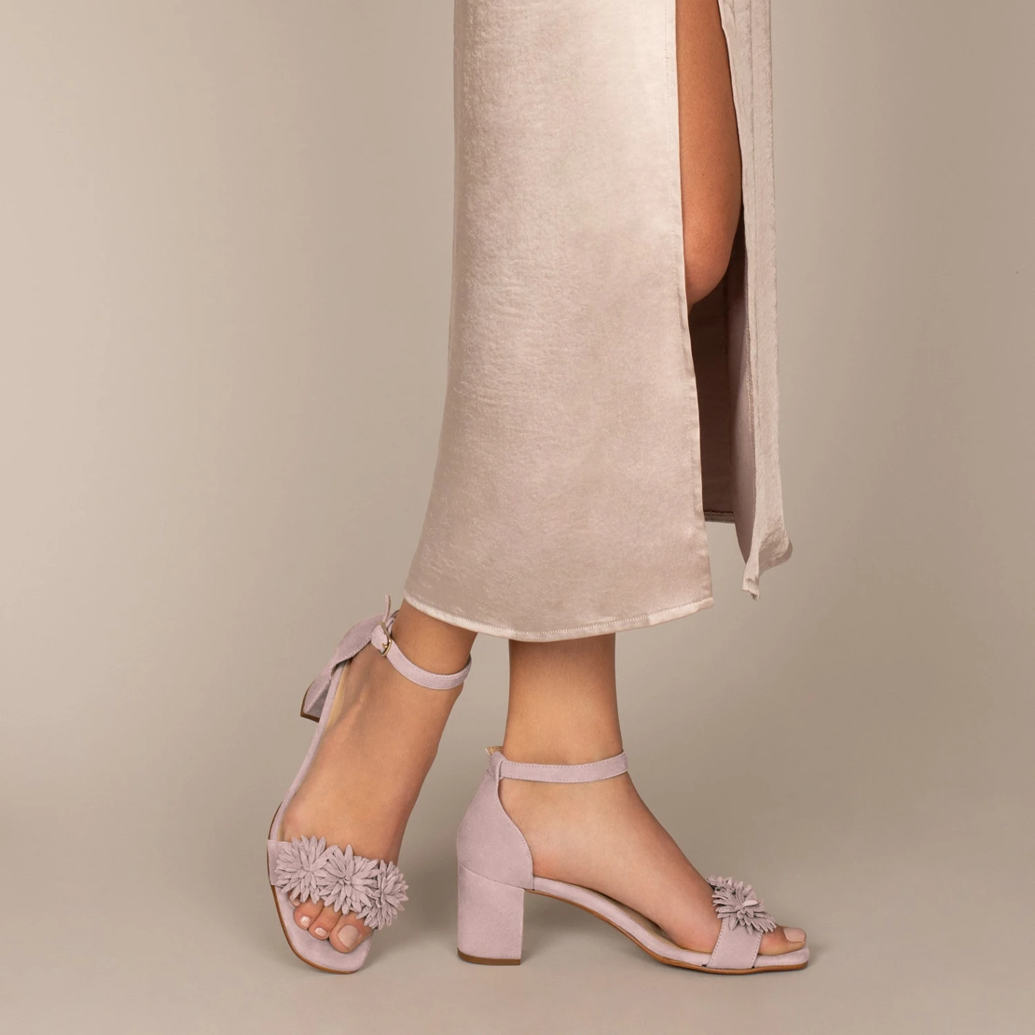 ZINNIA - Sandales De Soirée Avec Fleurs NUDE – Image 6