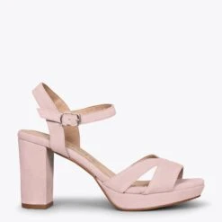 PARIS – Sandales à Talon Large Et Plateforme ROSE