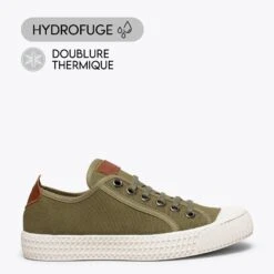 BASKET - Baskets En Toile Hydrofuge KAKI Pour Femmes