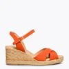 CALPE – Espadrilles Artisanales à Lanières Et Boucle ORANGE