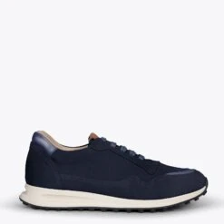 BOSTON - Baskets En Cuir Pour Homme BLEU MARINE