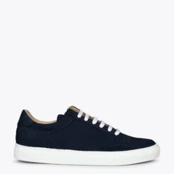 DUBLĂŤN - Baskets En Cuir Pour Homme BLEU MARINE