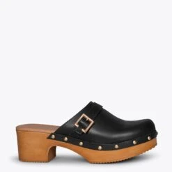 NIZA - Sabots Avec Talon Et Plateforme NOIR