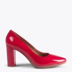 URBAN VERNI – Chaussures à Talon Haut En Cuir Verni ROUGE