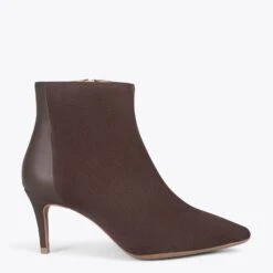 NIGHT – Bottines élégantes Talon Fin MARRON
