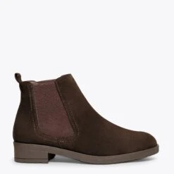 CHELSEA – Bottines Plates Pour Femme MARRON