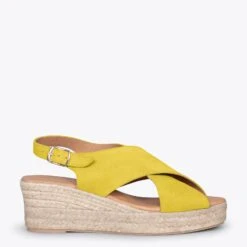 LAGOS - Espadrilles à Brides Croisées JAUNE