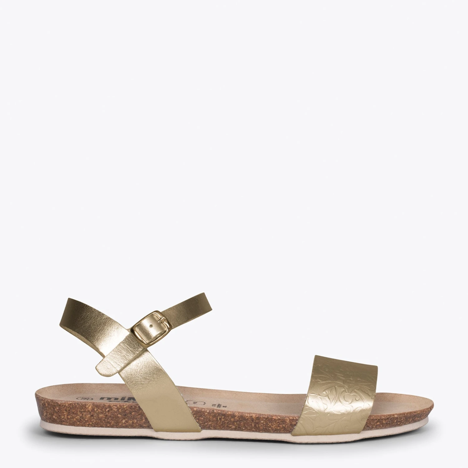 MIMOSA - Sandales Plates DORÉ BIO