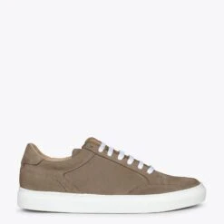DUBLĂŤN - Baskets En Cuir Pour Homme TAUPE