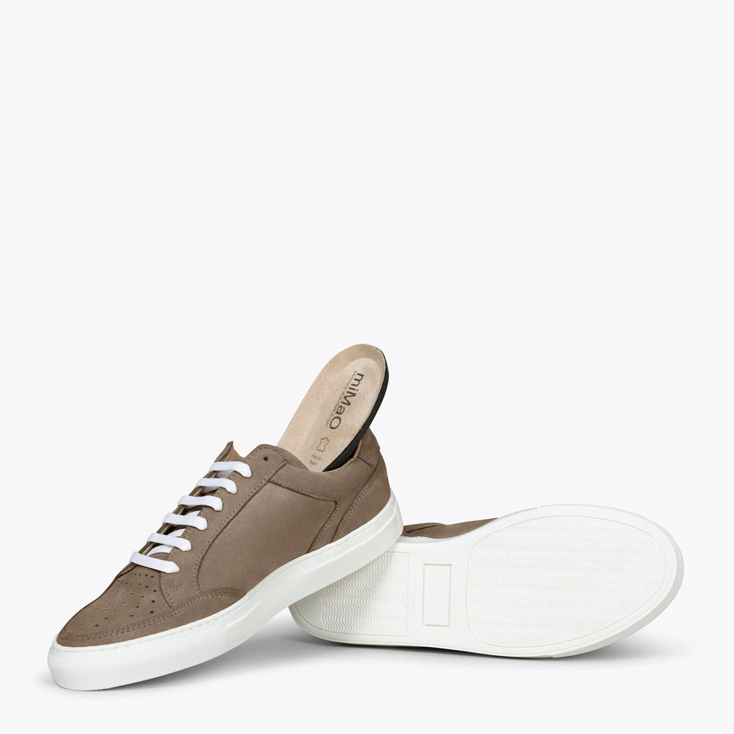 DUBLÍN - Baskets En Cuir Pour Homme TAUPE – Image 5