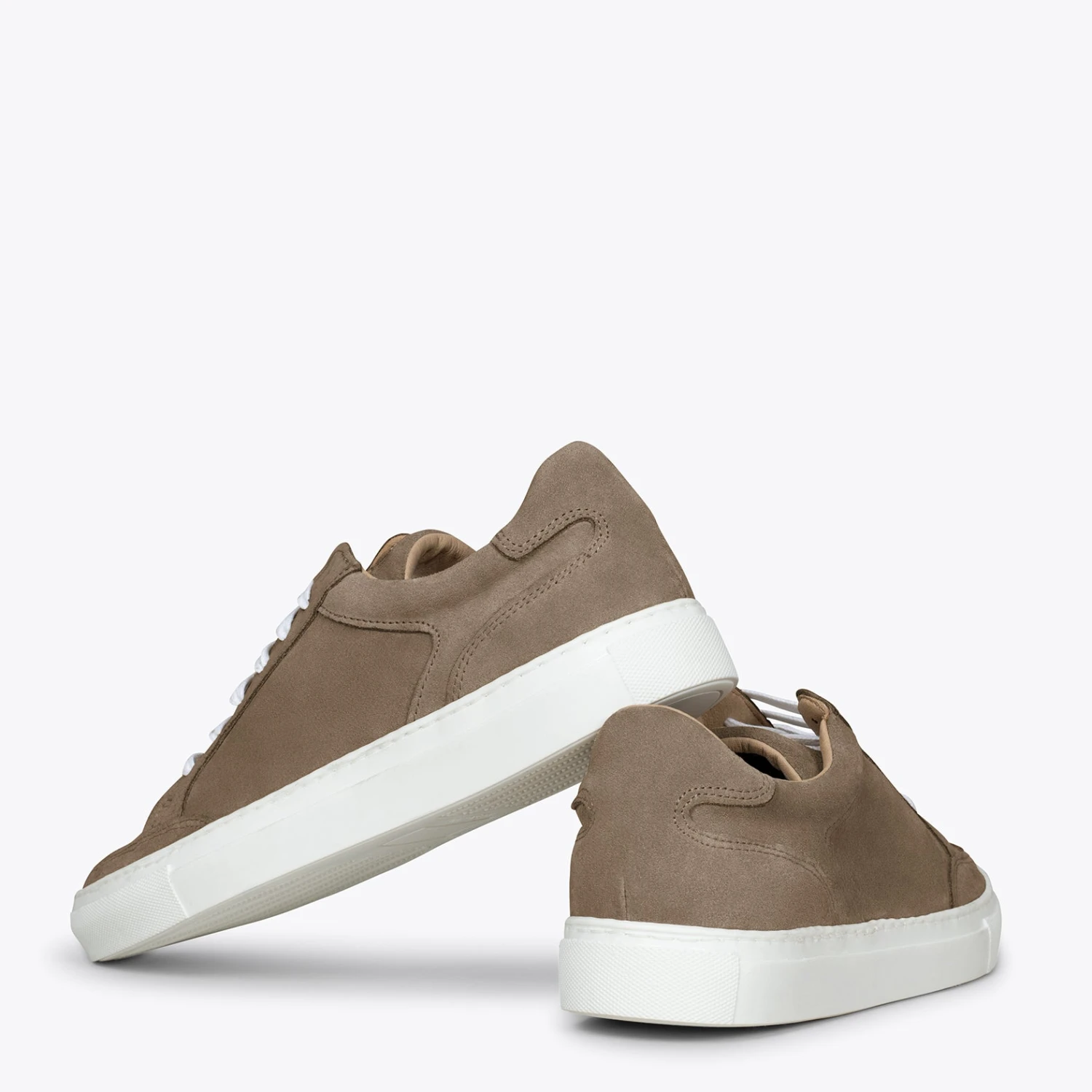 DUBLÍN - Baskets En Cuir Pour Homme TAUPE – Image 3