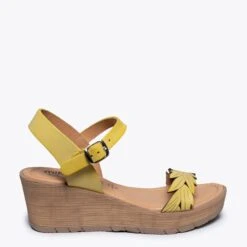 SOLEIL - Cale Ă Lame En Forme De Feuilles JAUNE