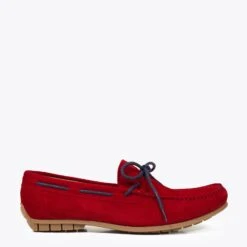 LACETS - Mocassin Pour Homme à Lacets ROUGE
