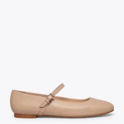 BALLERINES BABIES â Ballerines Pour Femme Cuir TAUPE