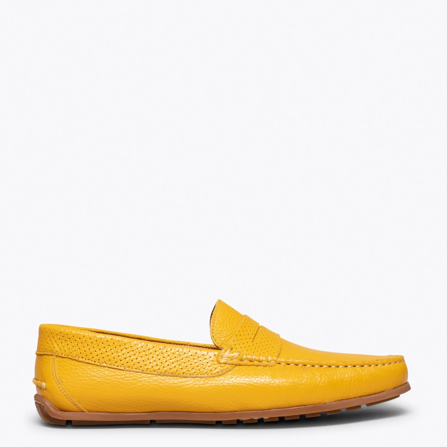 MOCASSIN - Mocassin En Cuir Décontracté Pour Homme JAUNE