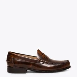 CASTELLANO - Mocassin MARRON Pour Homme En Cuir Florentic