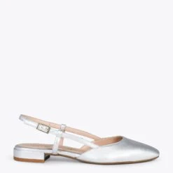 BRUNCH - Chaussures à Talon Bas Et Bride Arrière ARGENTÉ