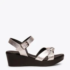 LAZO - Compensées Basiques ARGENTÉ Avec Plateforme