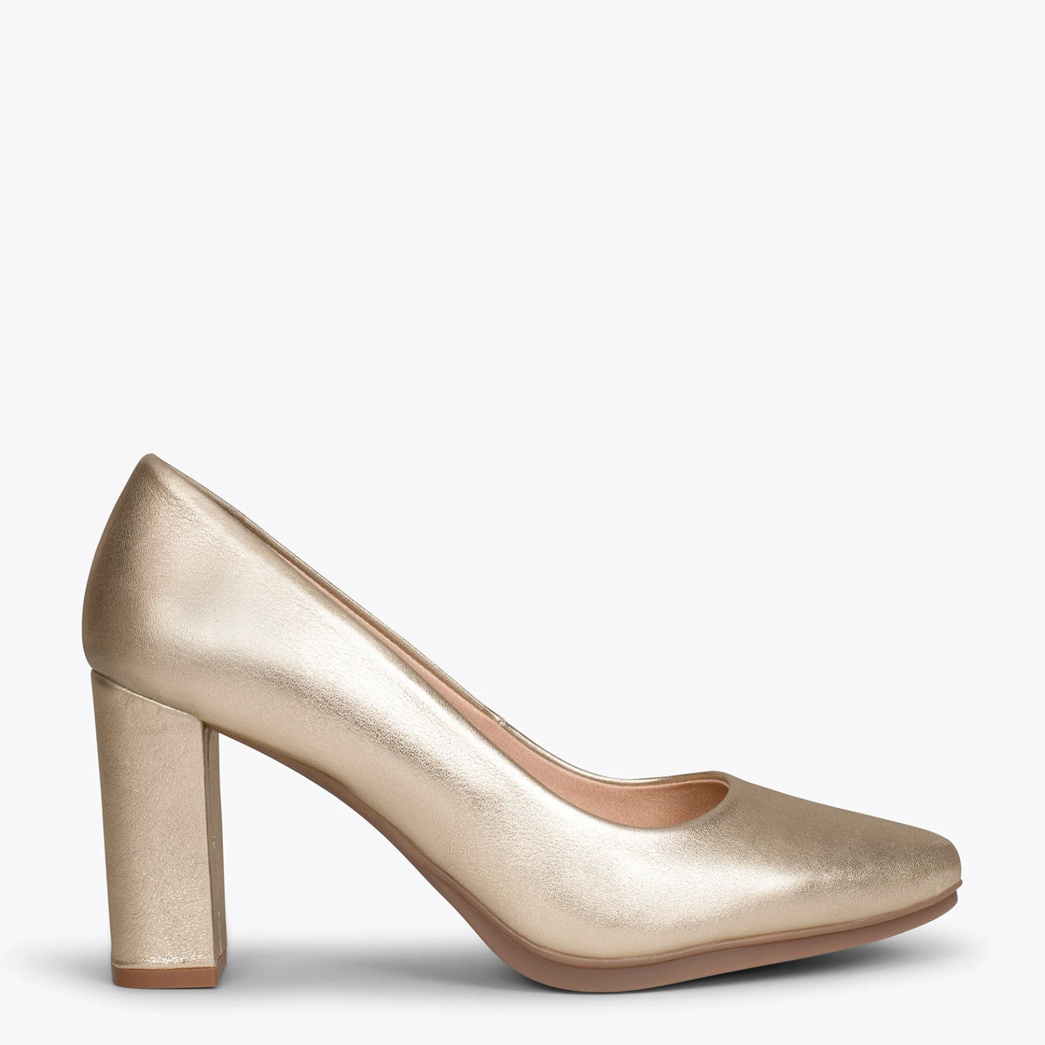 URBAN SPLASH - Chaussures à Talon Haut En Cuir DORÉ Métallisé