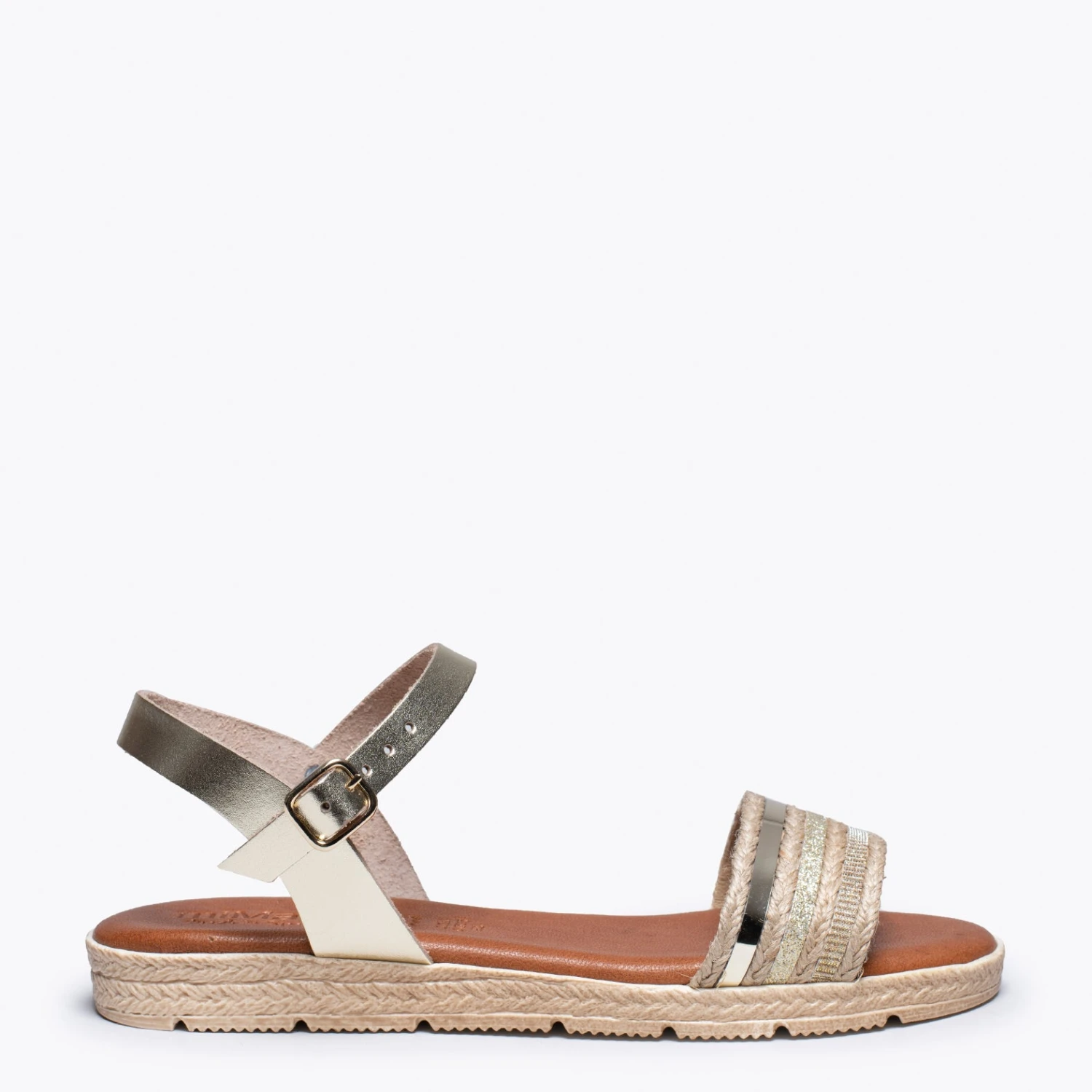 SUMMER - Sandale Métallisée DORÉ Avec Bracelet