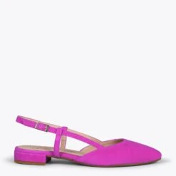 BRUNCH - Chaussures à Talon Bas Et Bride Arrière POURPRE