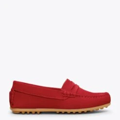 MOCCASĂŤN - Mocassins ROUGE Pour Enfants En Cuir