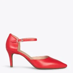 DONNA - Chaussures De Soirée Confortables à Talon ROUGE