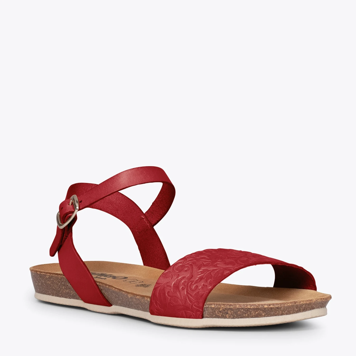 MIMOSA - Sandales Plates ROUGE BIO – Image 4