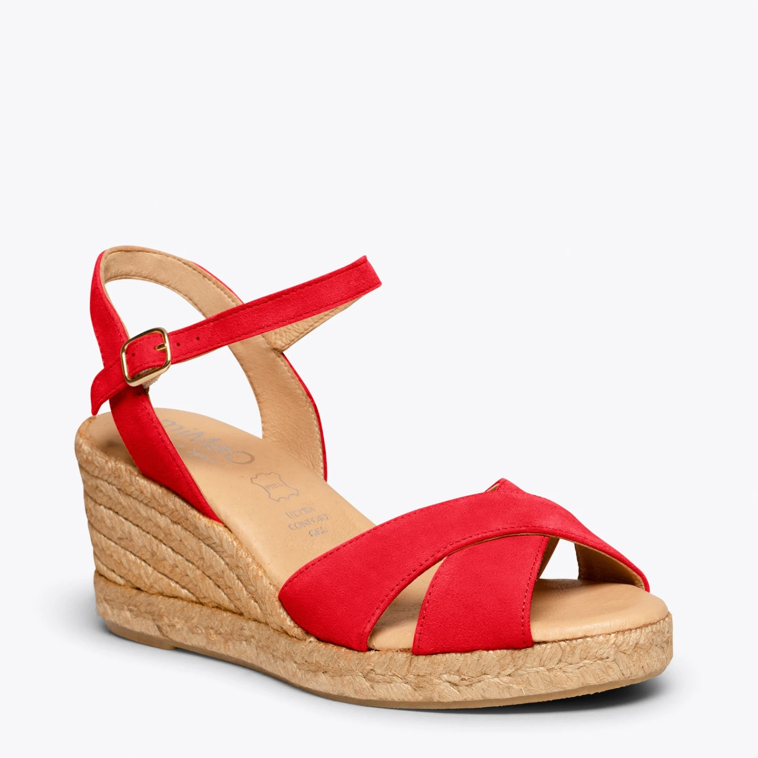 CALPE – Espadrilles Artisanales à Lanières Et Boucle ROUGE – Image 4