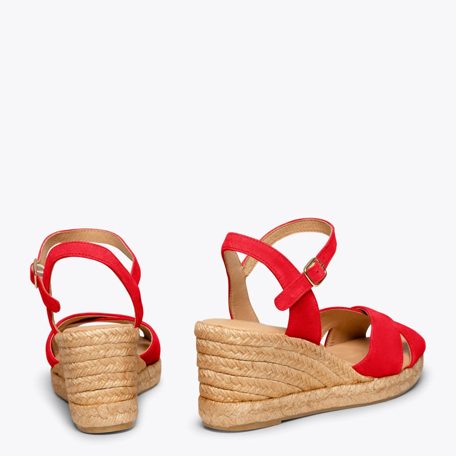 CALPE – Espadrilles Artisanales à Lanières Et Boucle ROUGE – Image 3