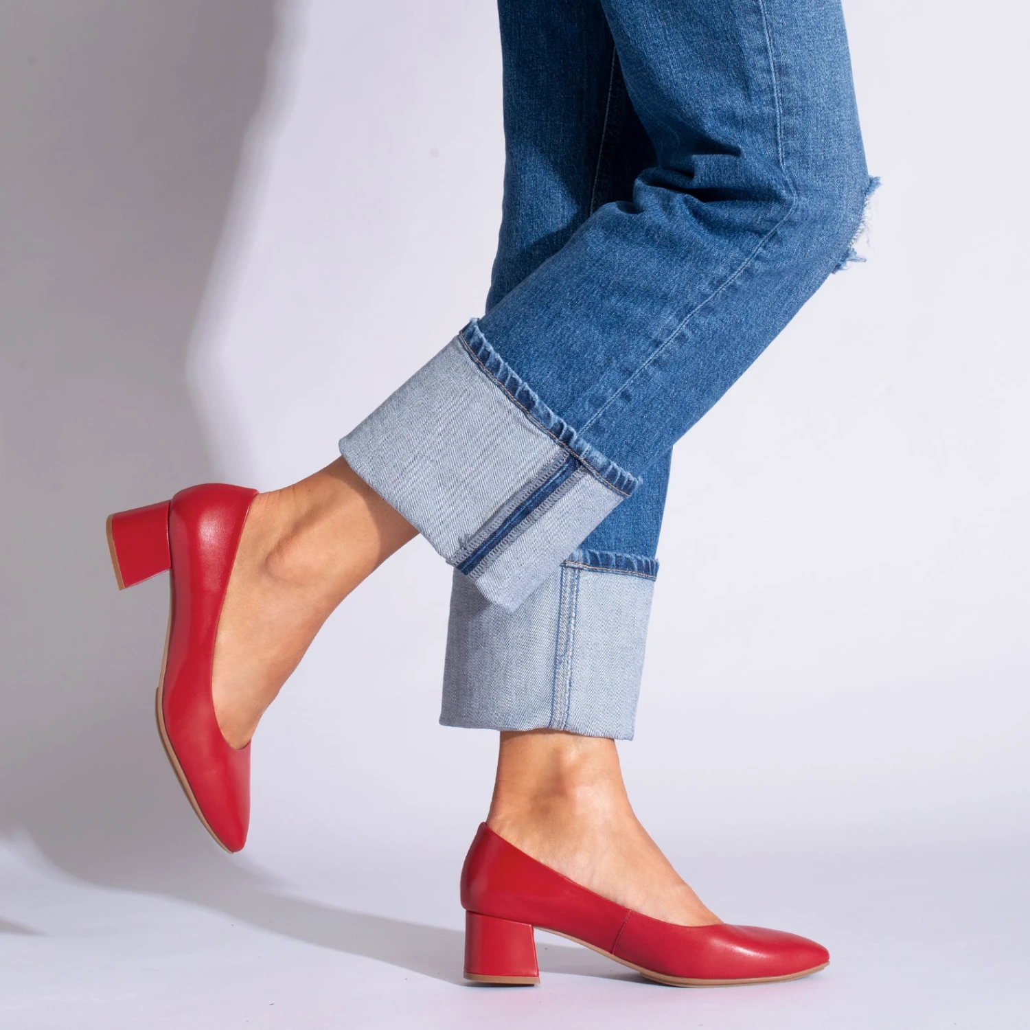 FEMME- Escarpins à Talons ROUGE – Image 6