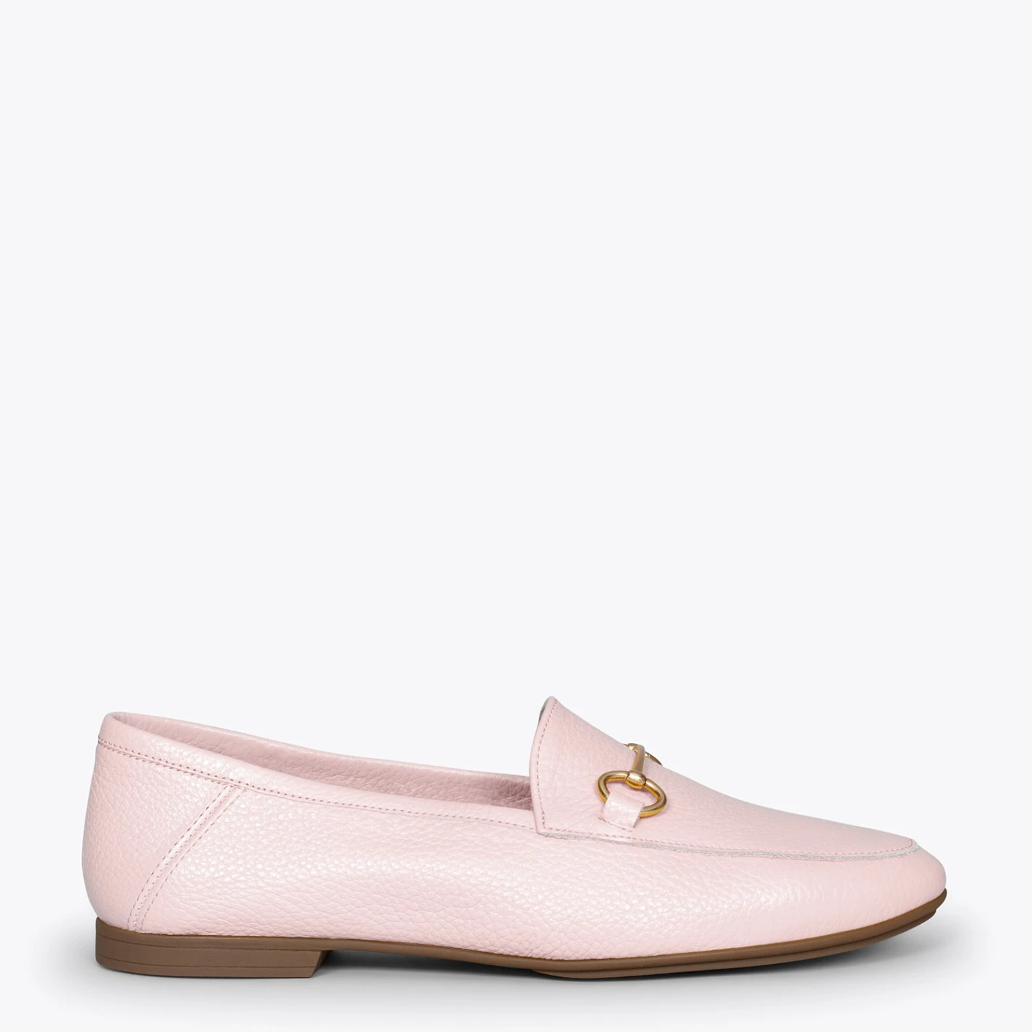STYLE – Mocassins En Cuir Avec Détail Métallique ROSE