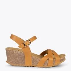 LIRIO - Compensée Pour Femme En Couleur MOUTARDE