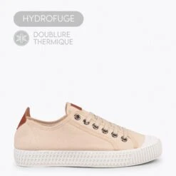 BAMBA â Baskets En Toile Hydrofuge En Mouton BEIGE