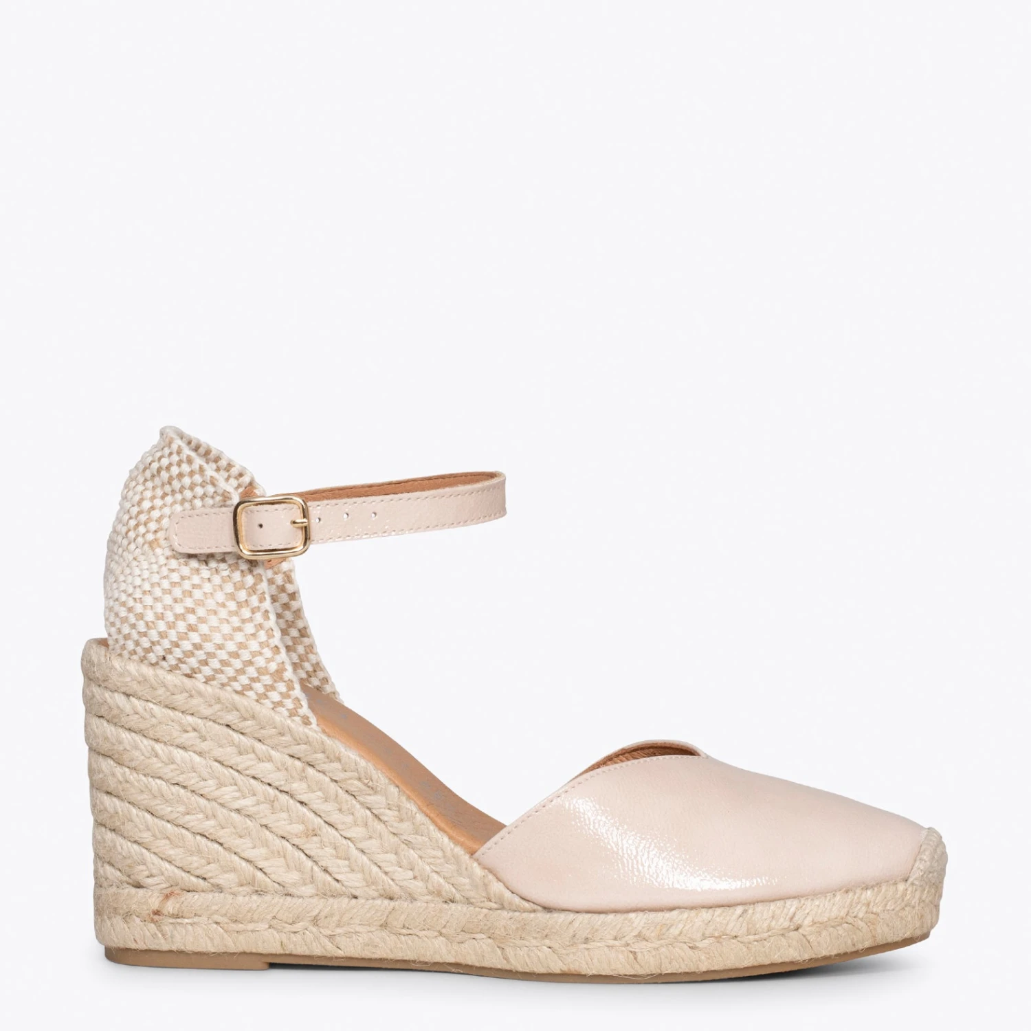 NERJA VERNI – Espadrilles Compensées Talon Haut Avec Boucle BEIGE