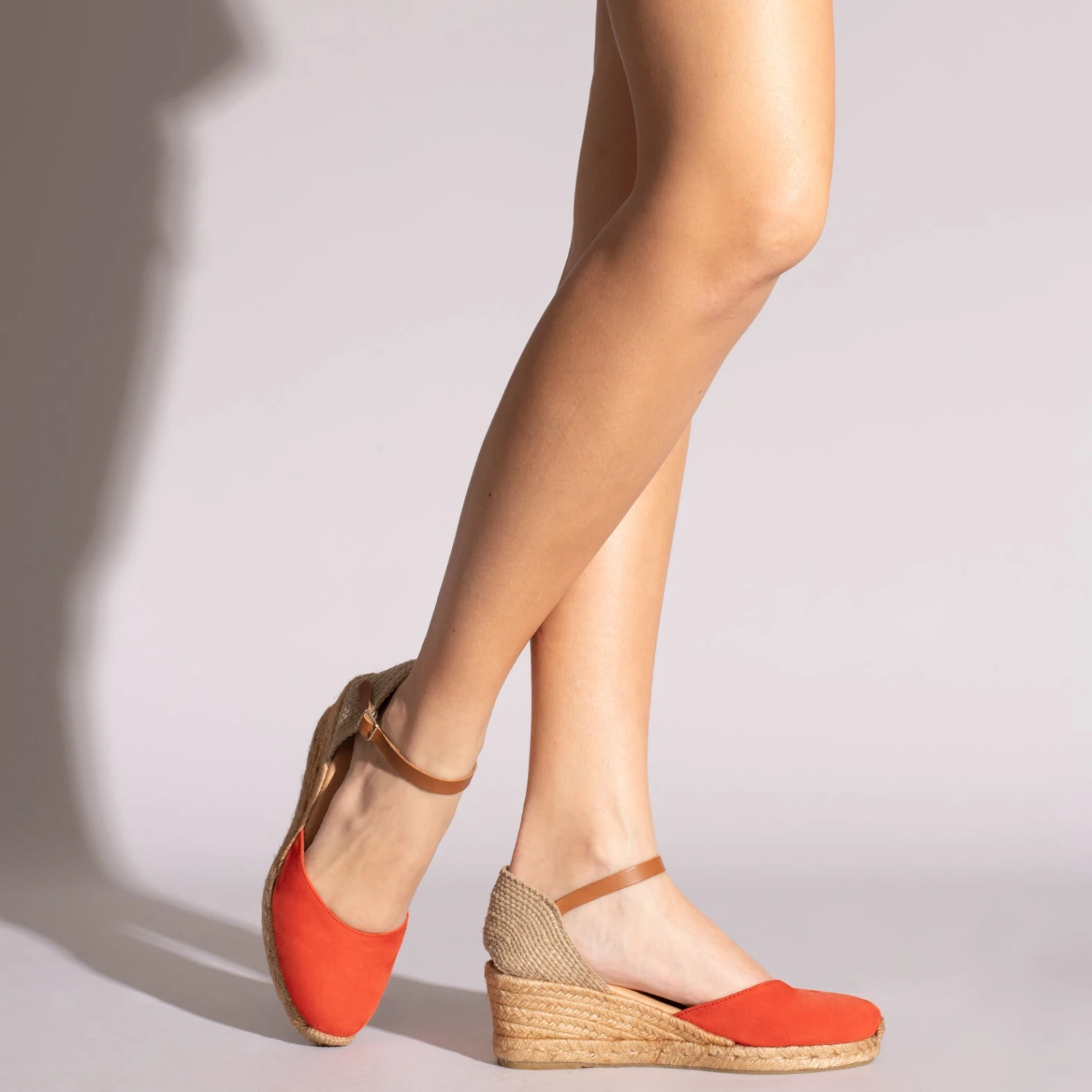 ALTEA - Espadrilles Compensées Talon Moyen ROUGE – Image 7