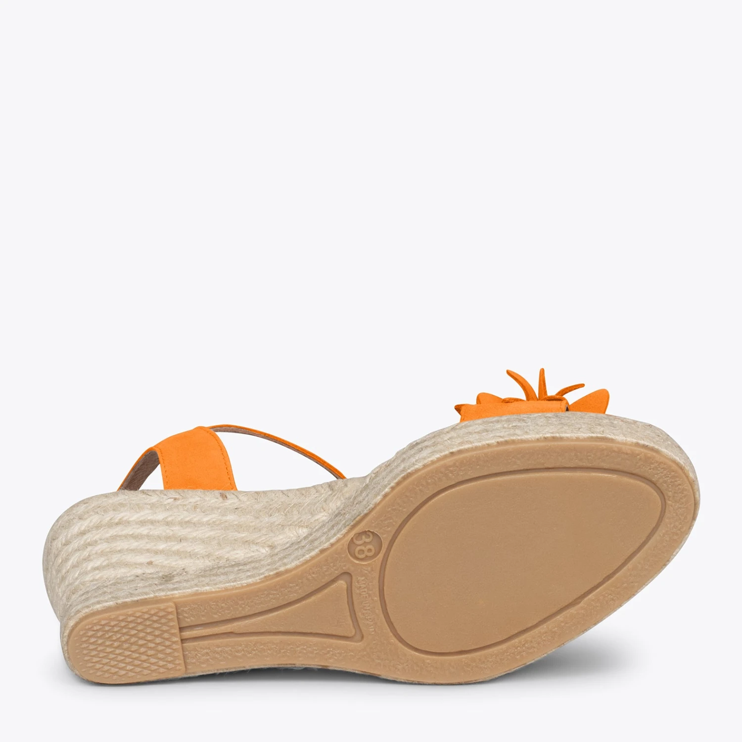 ZAHARA - Espadrilles Hautes Avec Fleurs ORANGE – Image 5