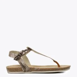 BIO GREEN - Sandale SERPENT MARRON