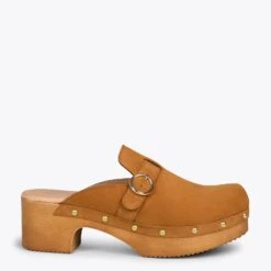 NIZA – Sabots à Talon Bas Et Plateforme CAMEL