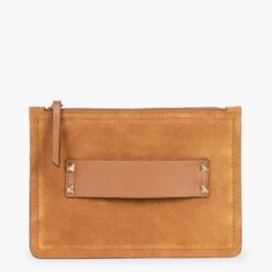CLASSIC - Pochette à Double Compartiment Pour Femme CAMEL
