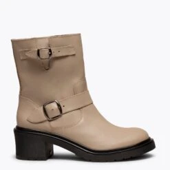 BIKER - Botte De Motard NUDE Ă Talon