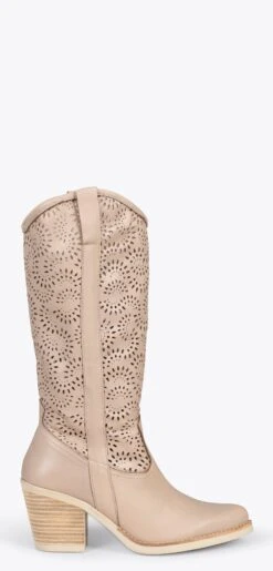 AUSTIN – Santiags Ajourées TAUPE