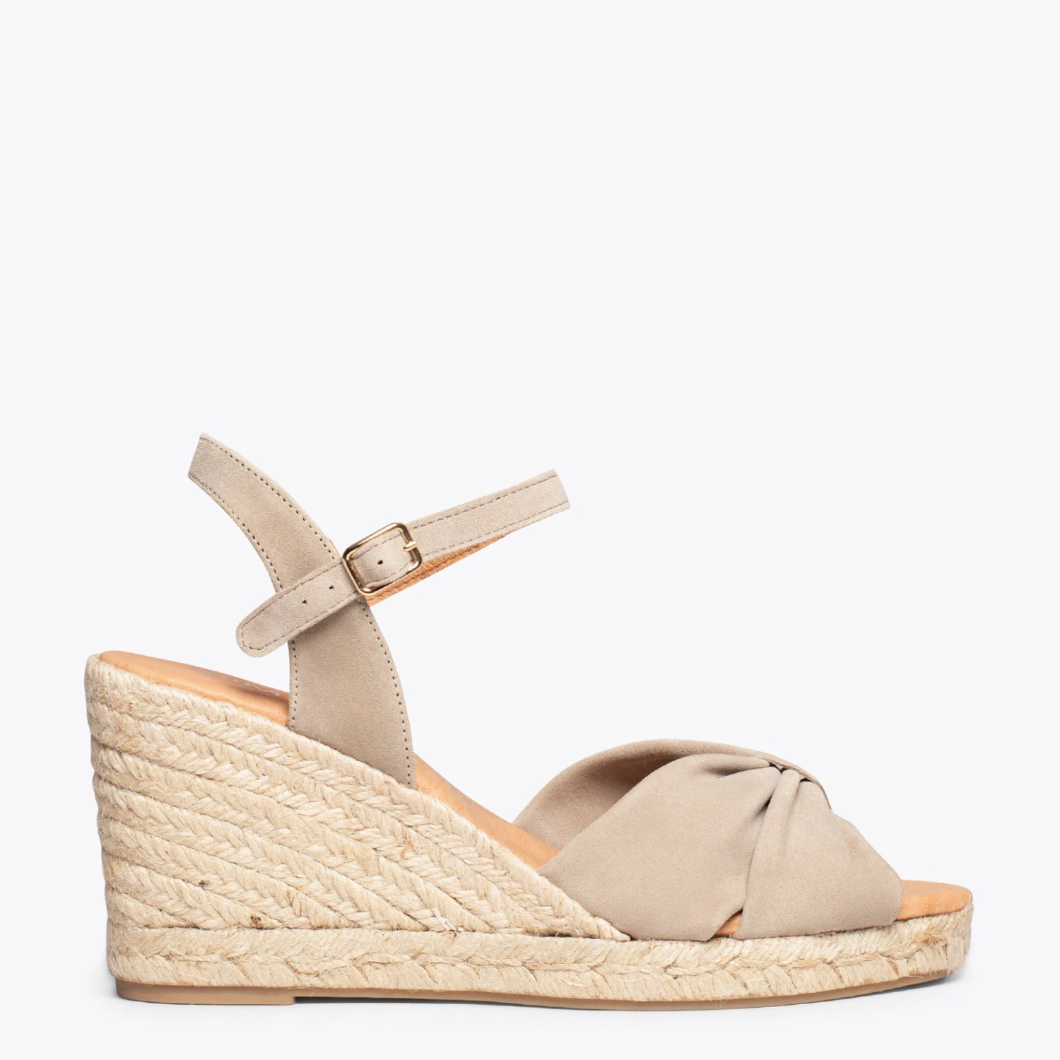 CONIL – Sandales Espadrilles Compensées TAUPE
