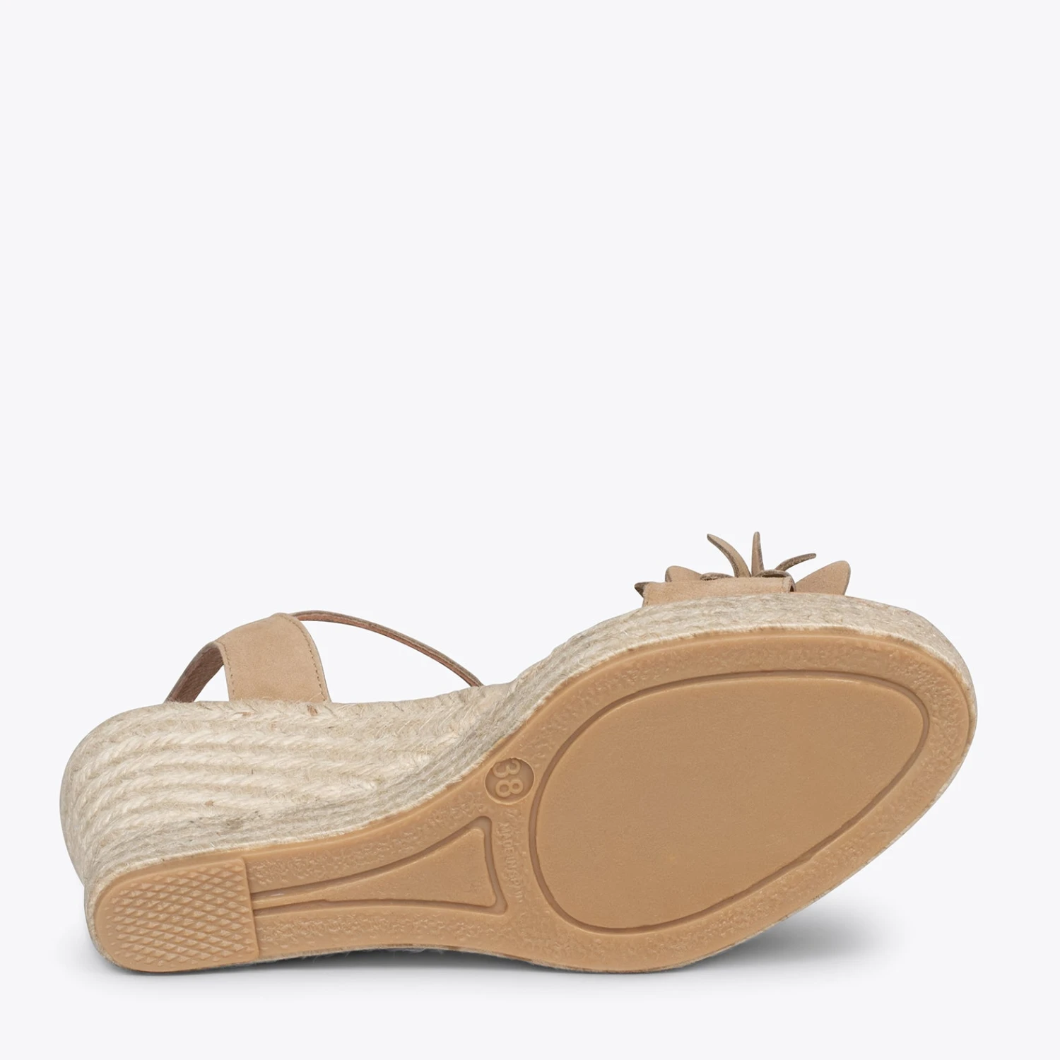 ZAHARA - Espadrilles Hautes Avec Fleurs TAUPE – Image 5