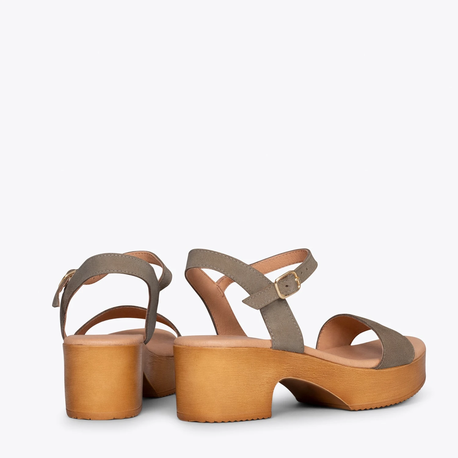 CALA - Sabots Avec Plateforme TAUPE – Image 3