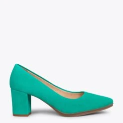 URBAN S - Chaussures à Talon Moyen En Daim TURQUOISE