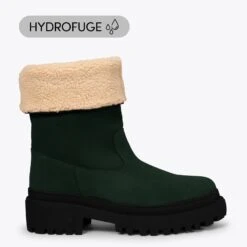 POLAR - Bottes VERT En Cuir Hydrofuge