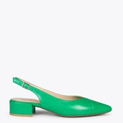 HEAVEN – Slingback à Bout Fin VERT