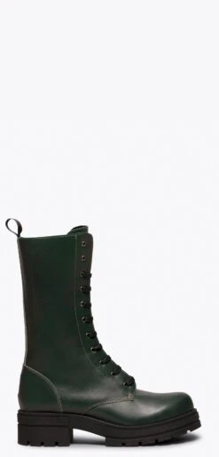 ARMY - Botte Militaire Haute VERT Ă Lacets