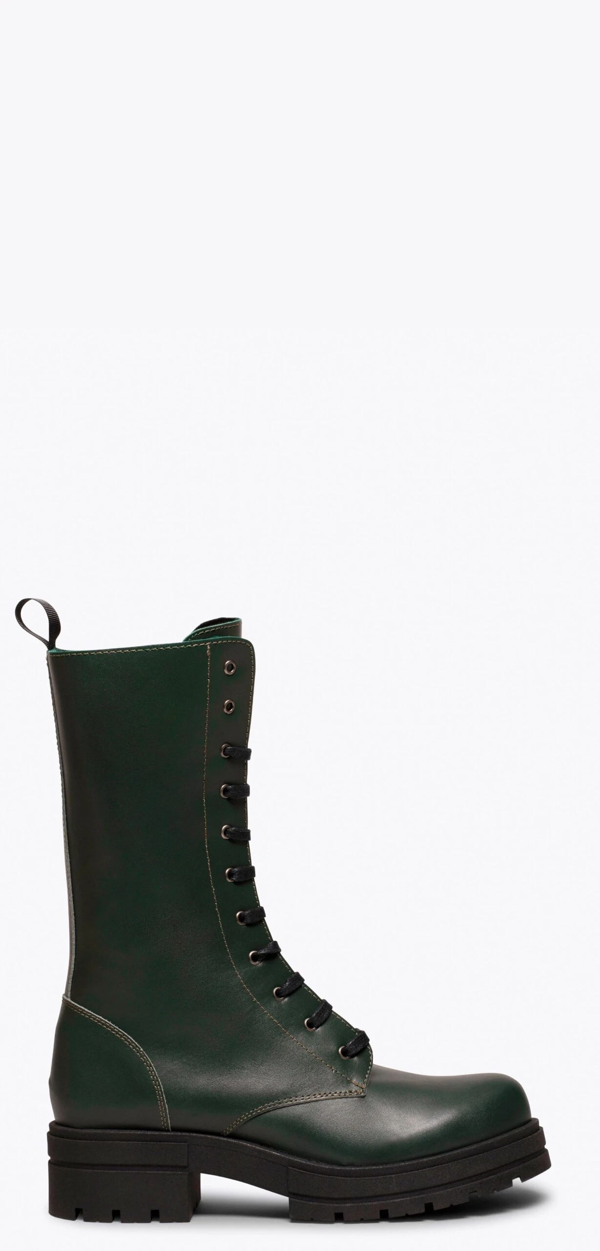ARMY - Botte Militaire Haute VERT Ă Lacets